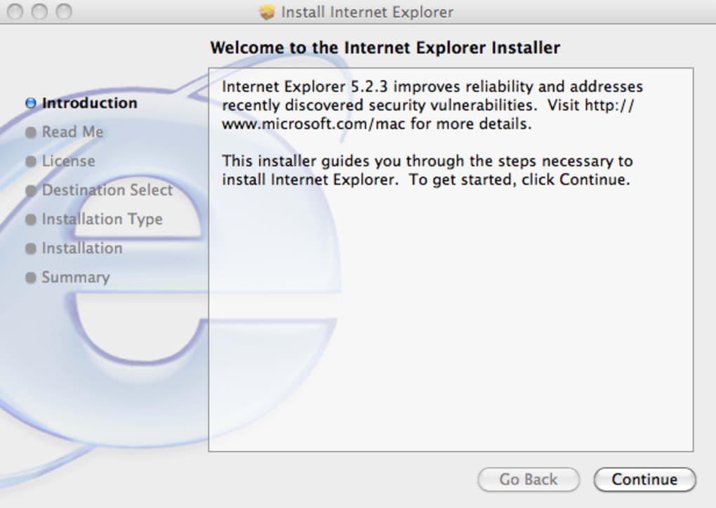 internet explorer for the mac